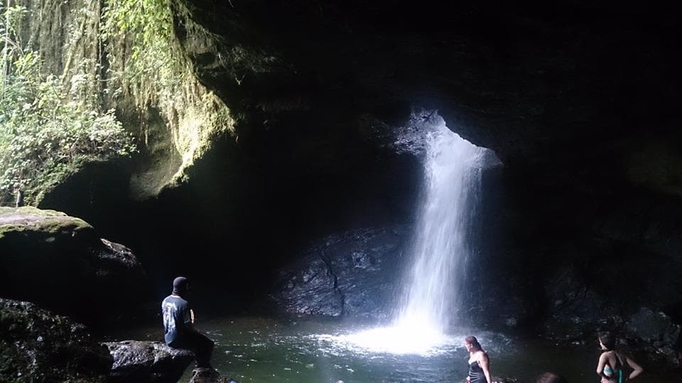 Cueva del Esplendor waterfall near Jardín, Colombia