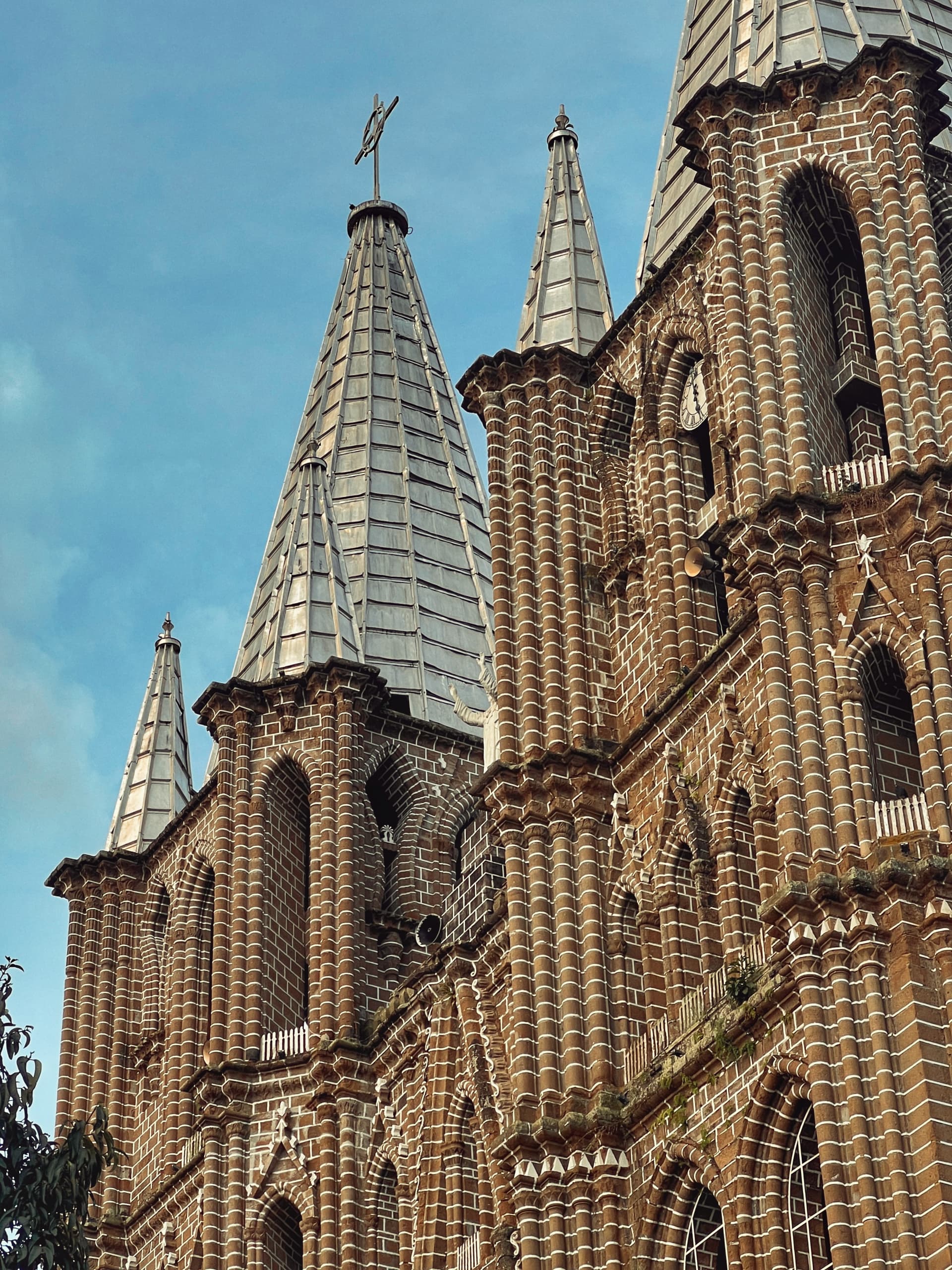 The neo-Gothic Basilica of the Immaculate Conception rising above Jardín's main square